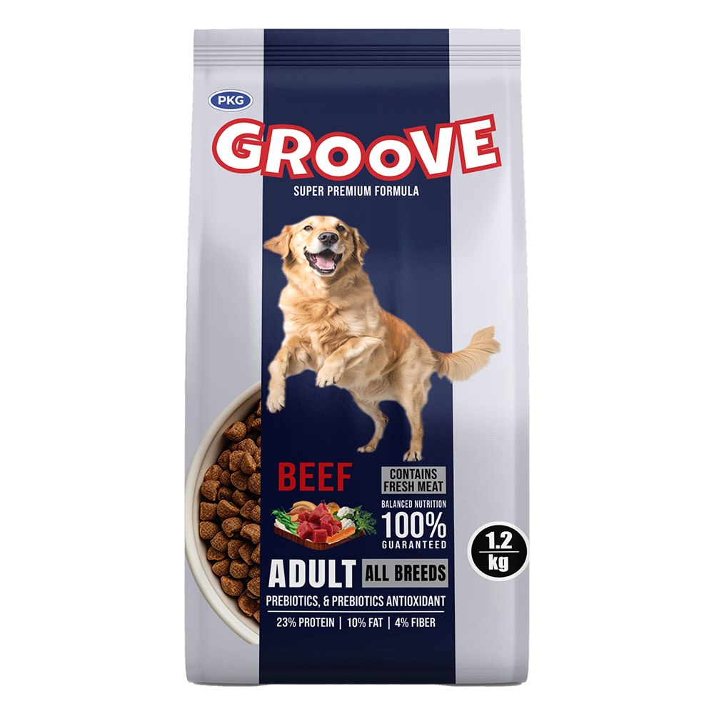Groove Dog Food - Beef Flavor - 1.2 KG