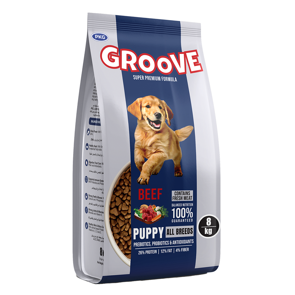 Groove Puppy Food - Beef Flavor - 8 KG - Image 2