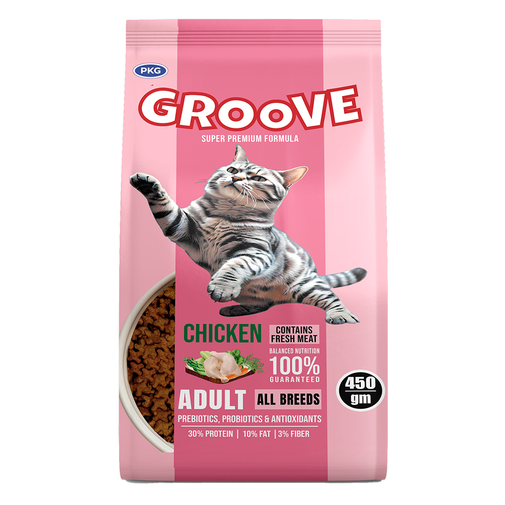 Groove Cat Food - Chicken Flavor - 450 Grams
