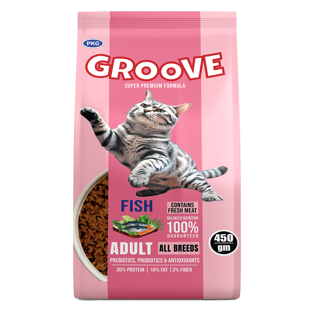 Groove Cat Food - Fish Flavor - 450 Grams