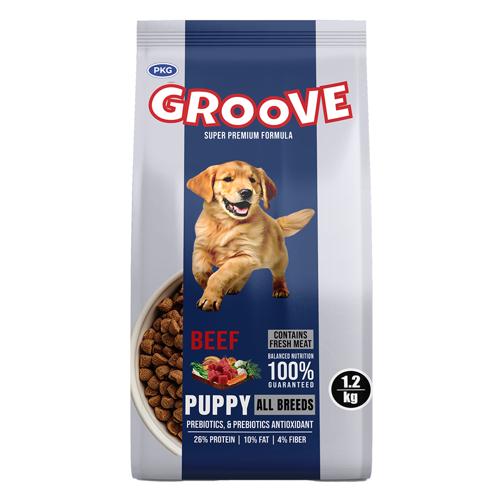 Groove Puppy Food - Beef Flavor - 1.2 KG