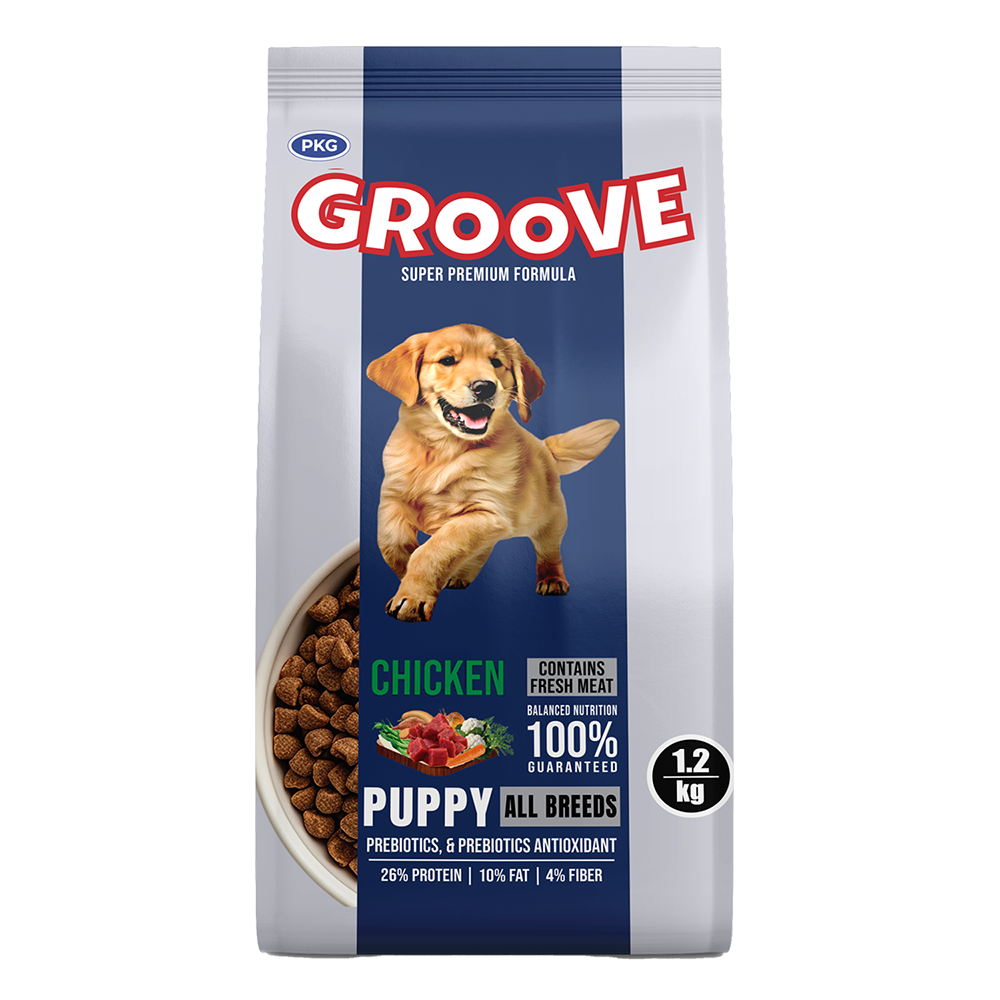 Groove Puppy Food - Chicken Flavor - 1.2 KG