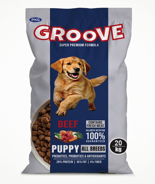 Groove Puppy Food 20kg- High protein formula.