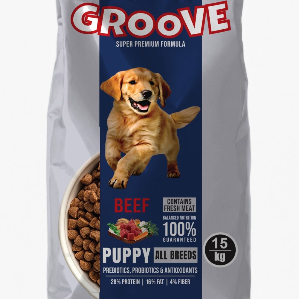 Groove Puppy Food 15kg- High protein formula.
