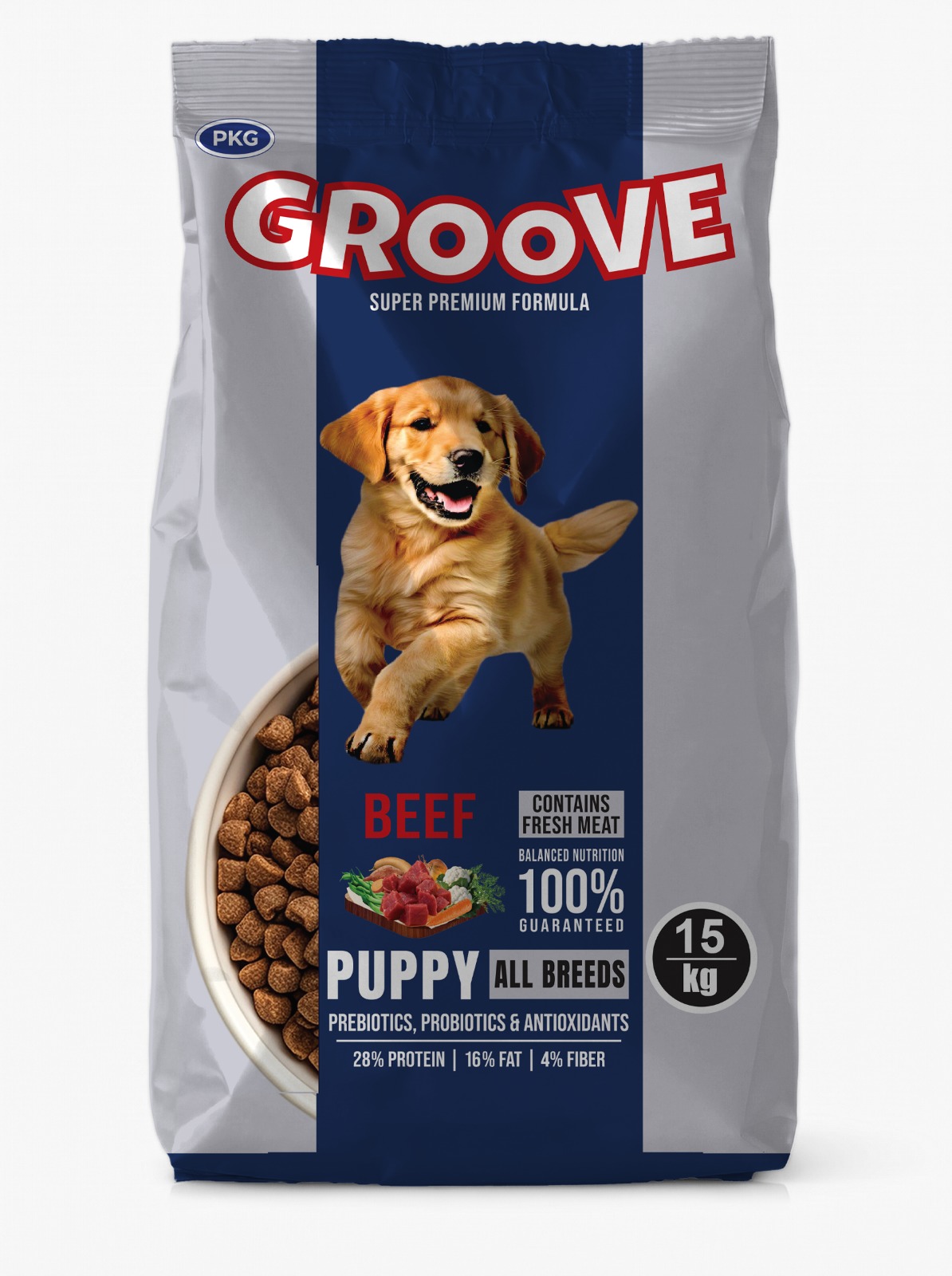 Groove Puppy Food 15kg- High protein formula.